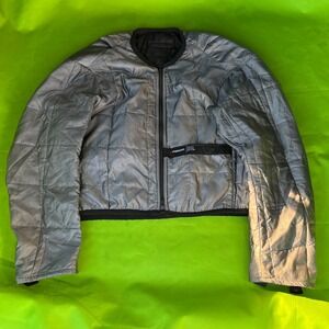 Size 52 Dainese Motorcycle Competition Quilted Inner Liner Layer Jacket Silver